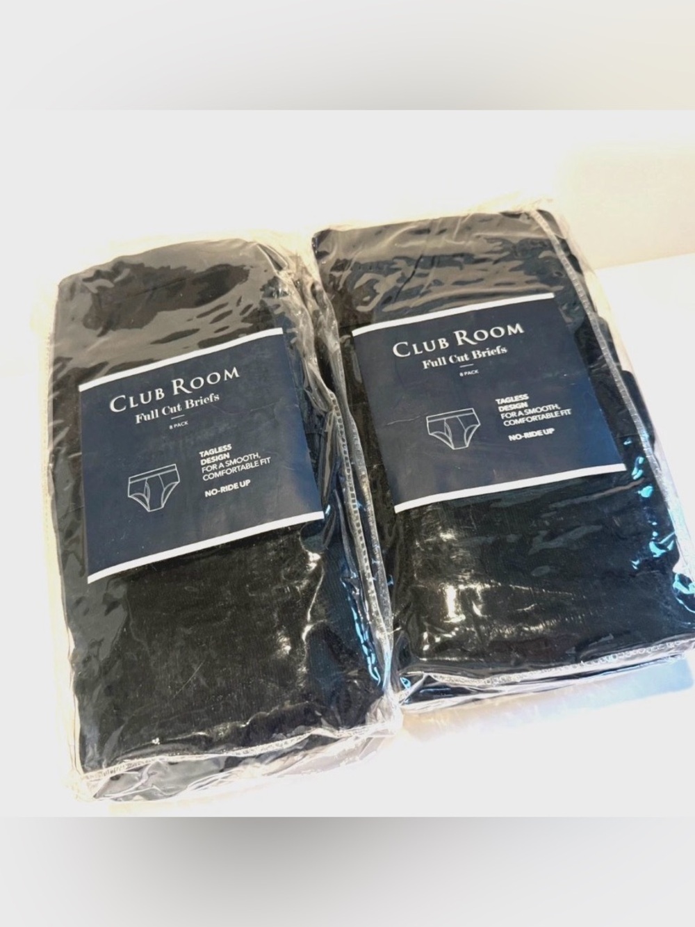 Club Room Men’s Full Cut Briefs – Black (2-Pack) 16 pairs total sz. Small